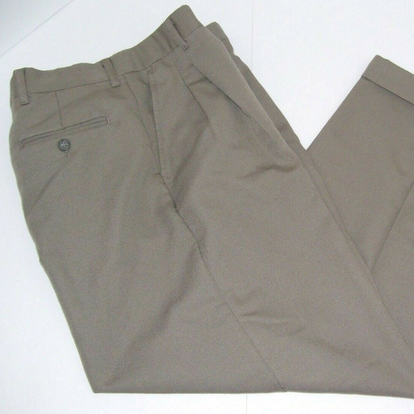 Claiborne Boys Pleated Slacks Taupe 20 Regular - Picture 2 of 8